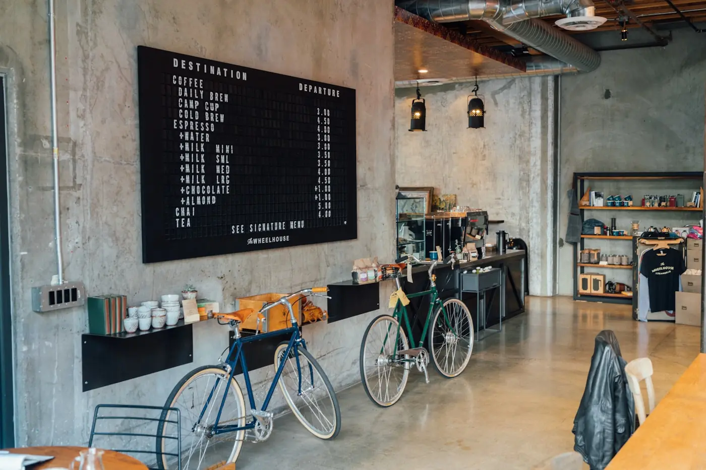 Completed commercial interior in use